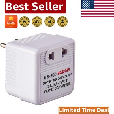 Versatile 50W Travel Converter - 220V to 110V Step Down Adapter for All Devices