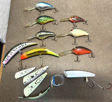 Crank Bait Fishing Lure Lot of 13 Pieces Norman Bagley Brads Pro Troll