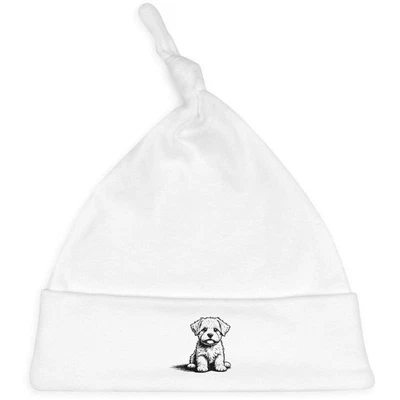 AZEEDA Baby Beanie Mütze "Malteser Welpe sitzend" (BH00032130)
