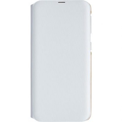 Étui folio pour Galaxy A40 avec fermeture zippée et porte-carte ultra-mince en cuir PU noir