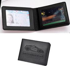 Car Registration and Insurance Holder, Leather Vehicle Document Card Glove Box O
