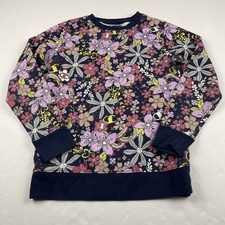 Champion Floral Sweatshirt Girl  s XL 16 Pullover Cotton Blend Crew Neck
