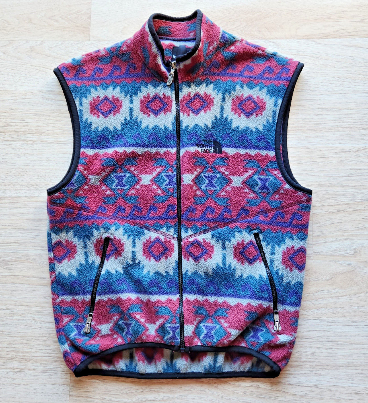 Vintage The North Face Southwest Aztec Fleece Vest Zip-Up Women's S Made in USA