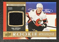 2021-22 Upper Deck #RR-17 Tim Stutzle Rookie Retrospective Jersey Senators