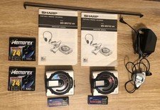 2 x Sharp MD-MS702 Silver Portable Backlit LCD Personal Minidisc Players PARTS