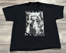 Stevie Nicks Shirt Mens 2XL Don't Be a Lady Be a Legend Stevie Retro Style Black