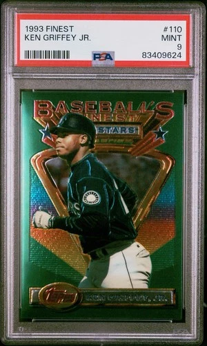 KEN GRIFFEY JR 1993 FINEST PSA 9 ! *GORGEOUS NEW SLAB ! *CARD IS ON FIRE NOW !