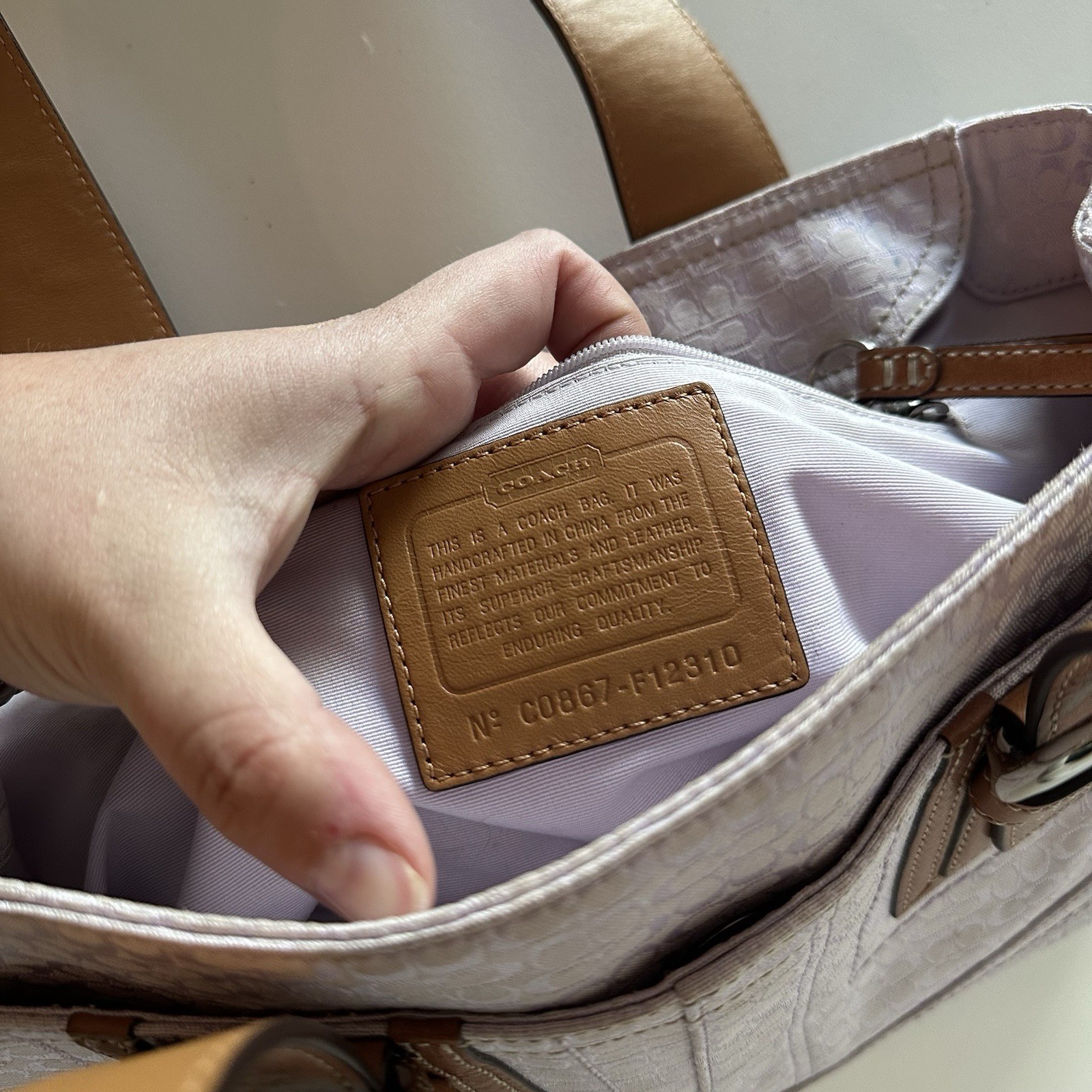 Vintage Y2K Coach Soho Signature Tote Lilac Shoulder … - Gem