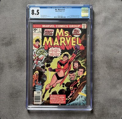 MS. MARVEL #1 CGC 8.5 OFF WHITE TO WHITE PAGES 1st MS. MARVEL! 1977 JOHN ROMITA!