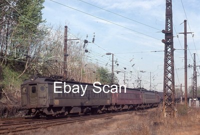 Original 35mm Kodachrome Dia PC Penn Central Railroad Train 1977