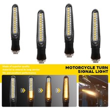Turn Universal Motorcycle Blinker Signals Amber Flowing Light Fit Suzuki DRZ400s