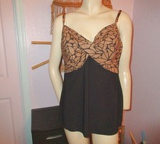 Miraclesuit Myrra Tankini Swimsuit Top Size 16 Underwire Bra Slimming Exotic