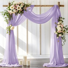 Wedding Arch Draping Fabric 30'' x 18FT Sheer Chiffon Arch Drape Backdrop