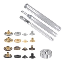 100 Sets Snap Fasteners Kit Metal with Tool 4 Colors