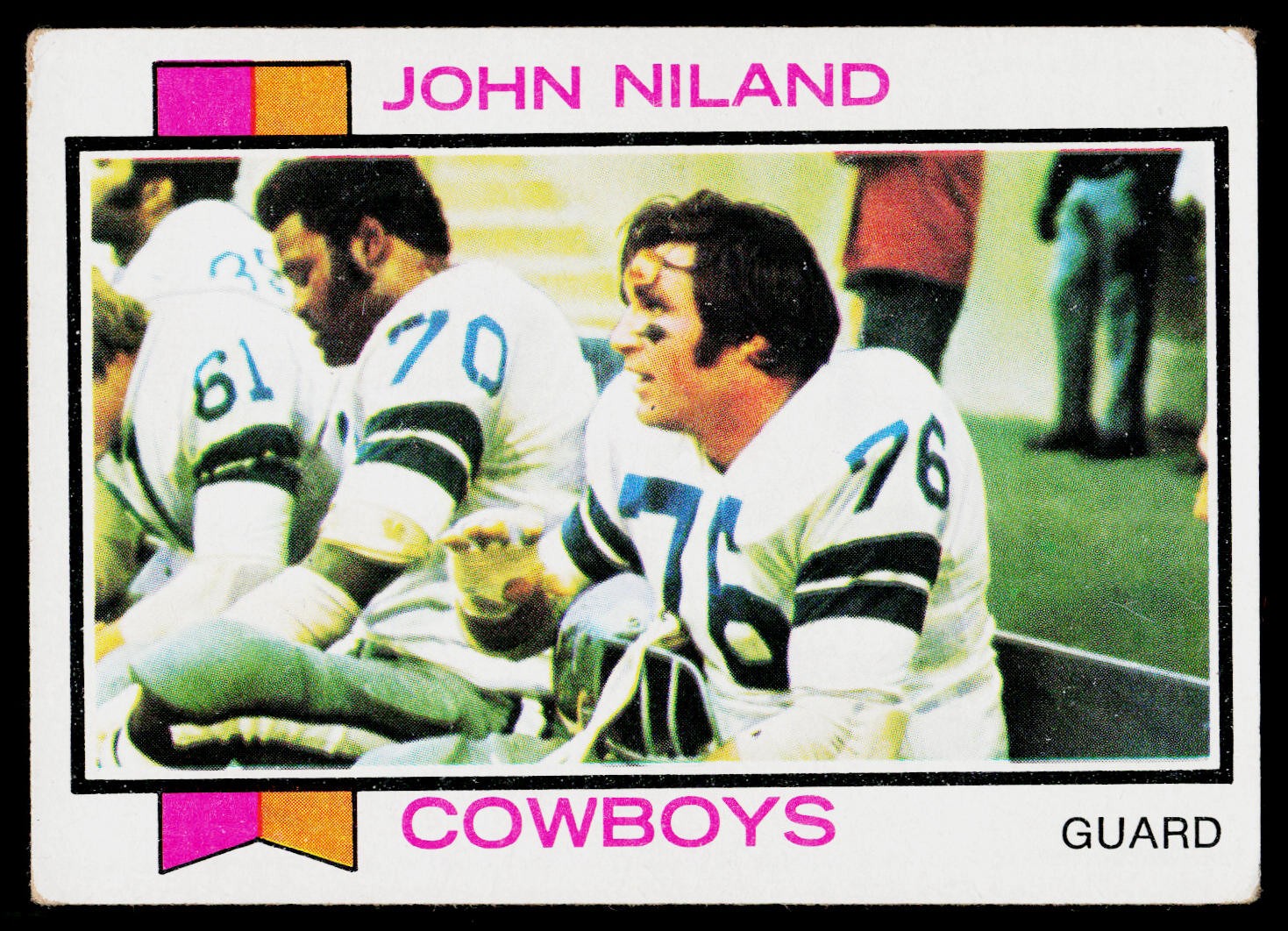 John Niland #10 Football Cards 1973 Topps trading card — raw and PSA graded price guide