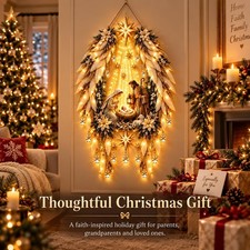 Angel Blessing Wall Light Starglow Cascading Christmas Glowing Stars Angel Light — image 11