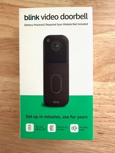 Blink Video Doorbell (newest model) Head-to-toe HD view NEW BLACK