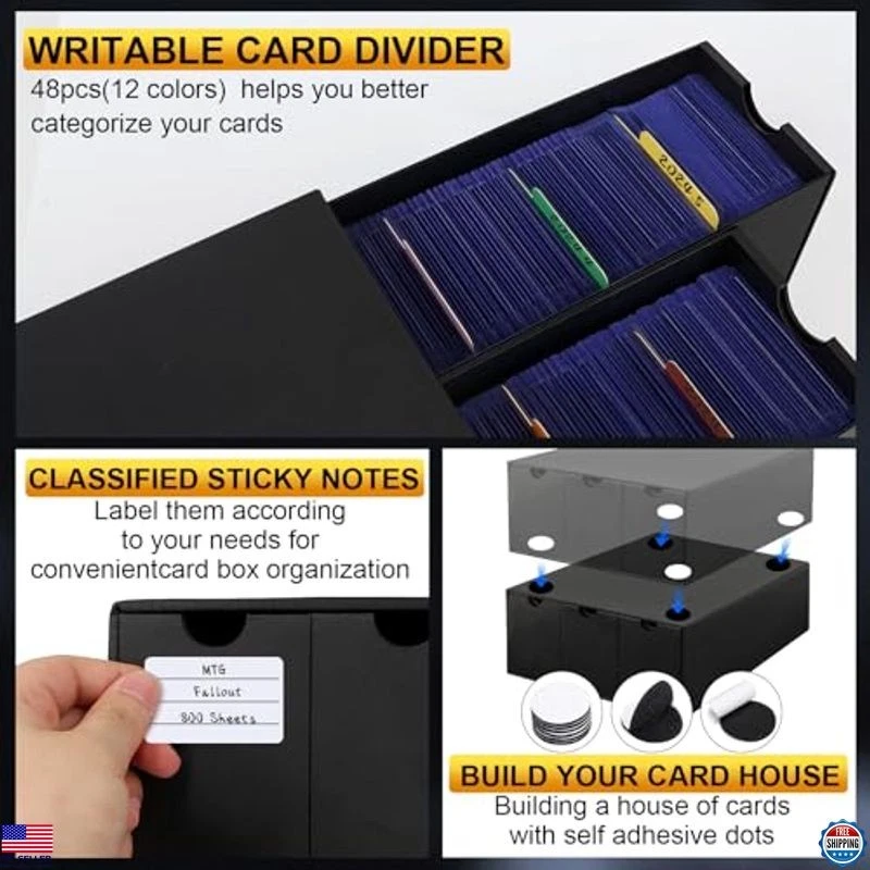 Toploader Storage Box for 3" x 4" 35pt Rigid Card,Holds 1300+ Toploaders,Trading - Image 4 of 4