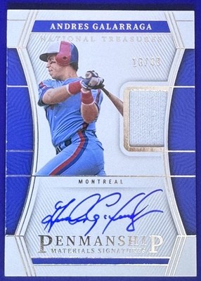 2023 Panini National Treasures Andres Galarraga #PMS-AG Signatures /49 MEM Auto
