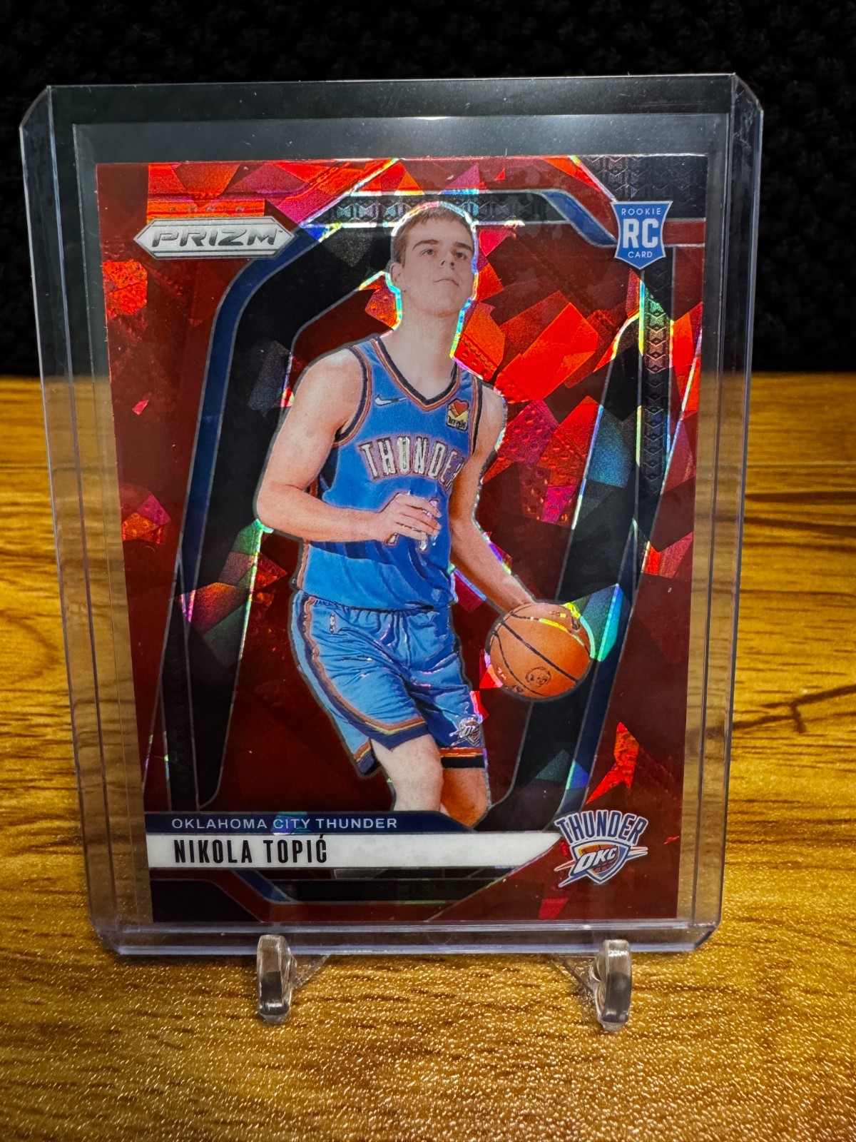 2024-25 Panini Prizm - Nikola Topic #230 Red Ice Prizm (RC)