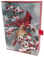 Christmas Cardinals Assortment with Keepsake Box - Box of 20 Christmas Cards