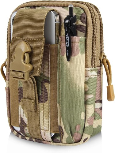 Tactical Molle Pouch EDC Utility Waist Bag with Phone Belt Clip Holder Holster - Picture 11 of 22