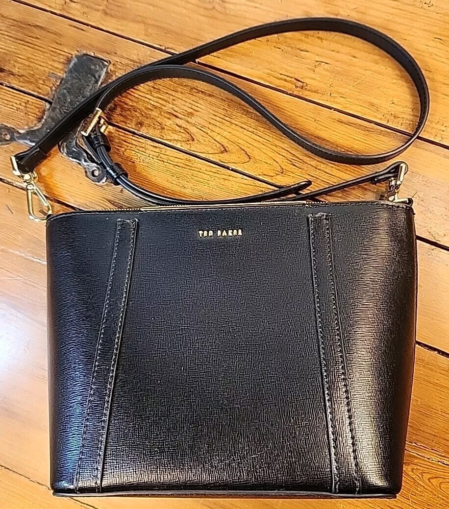 Ted Baker Krysten Bar-Detail Saffiano Leather Mini Tote Bag  display picture 1