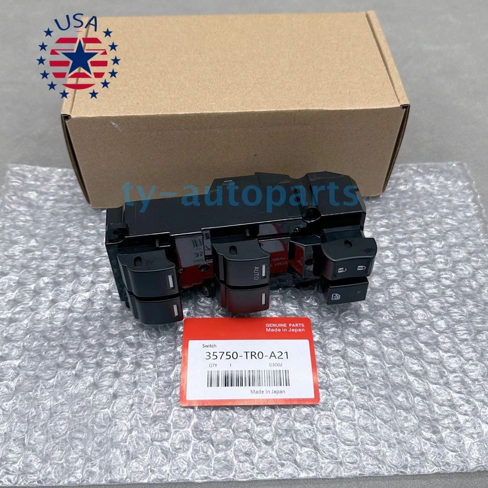 New Power Window Switch Front Left For 2013 2012 Honda Civic Power 35750TR0A21 Foto 3 de 4