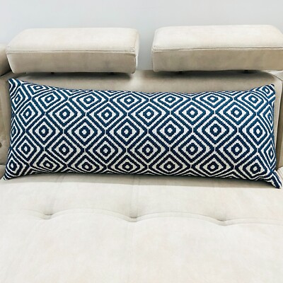 Blue Lumbar 14x36 Lumbar Pillow Cover Lumbar Pillow Cover 14x36