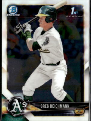 2018 Bowman Chrome Greg Deichmann Oakland Athletics #BCP45  3 Card Lot