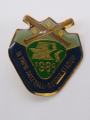 Unocal 76 MLB 1984 Olympic Baseball Dodger Stadium SGA Enamel Lapel Pin #5 of 6