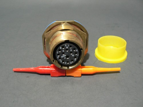 AMPHENOL TVS07RB-15-15SA MARINE ALUMINUM BRONZE JAM NUT RECEPTACLE WITH CONTACTS - Picture 3 of 8