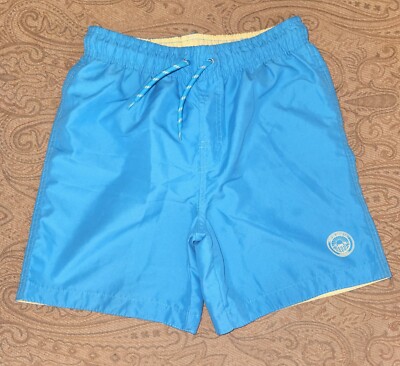 REBEL by PRIMARK Swim Trunks WINDY COVE SURFING CLUB Lt Blue 12-13 yrs