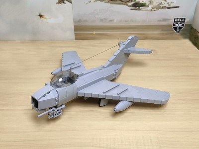 MiG-15 Russisches Jagdflugzeug Flugzeug MOC Blöcke Düsenjäger Koreakrieg Fagot