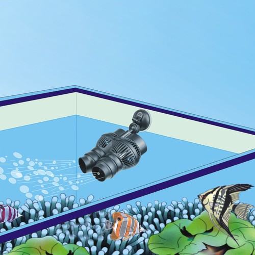 SunSun JVP-201A Strömungspumpe Wavemaker Saughalter 6000l/h 12W Aquarium Pumpe - 第 9/9 張圖片