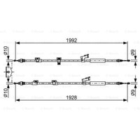 Bosch Handbremsseil Bremsseil Hinten FüR Ford C-Max II DXA/CB7 Dxa/Ceu