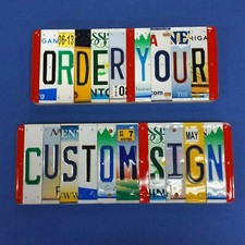 Perfect Gift For Men CUSTOM MADE LICENSE PLATE WORD SIGN