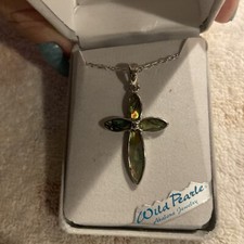 Wild Pearle Abalone Elegant Cross Necklace