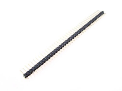 1x40 Pin 2.54mm Straight Male Header - Black - Pack of 10