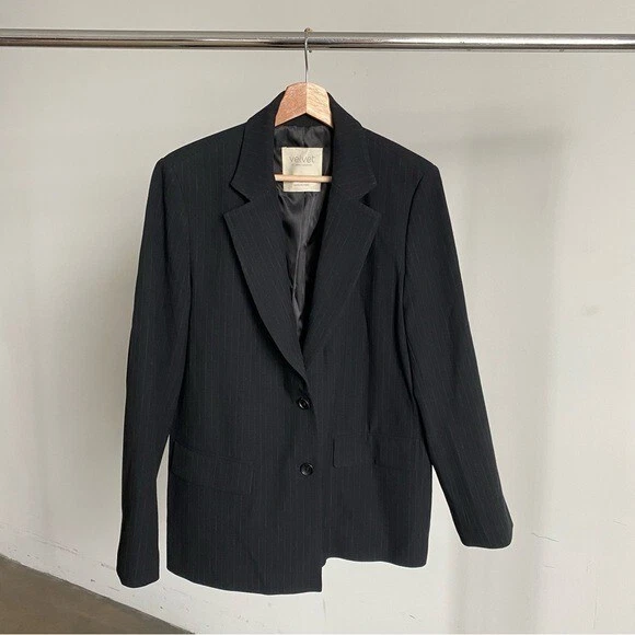 $375 NWOT Cinder Velvet by Jenny Graham Pin Stripe Blazer Sz Small - Image 2 of 4