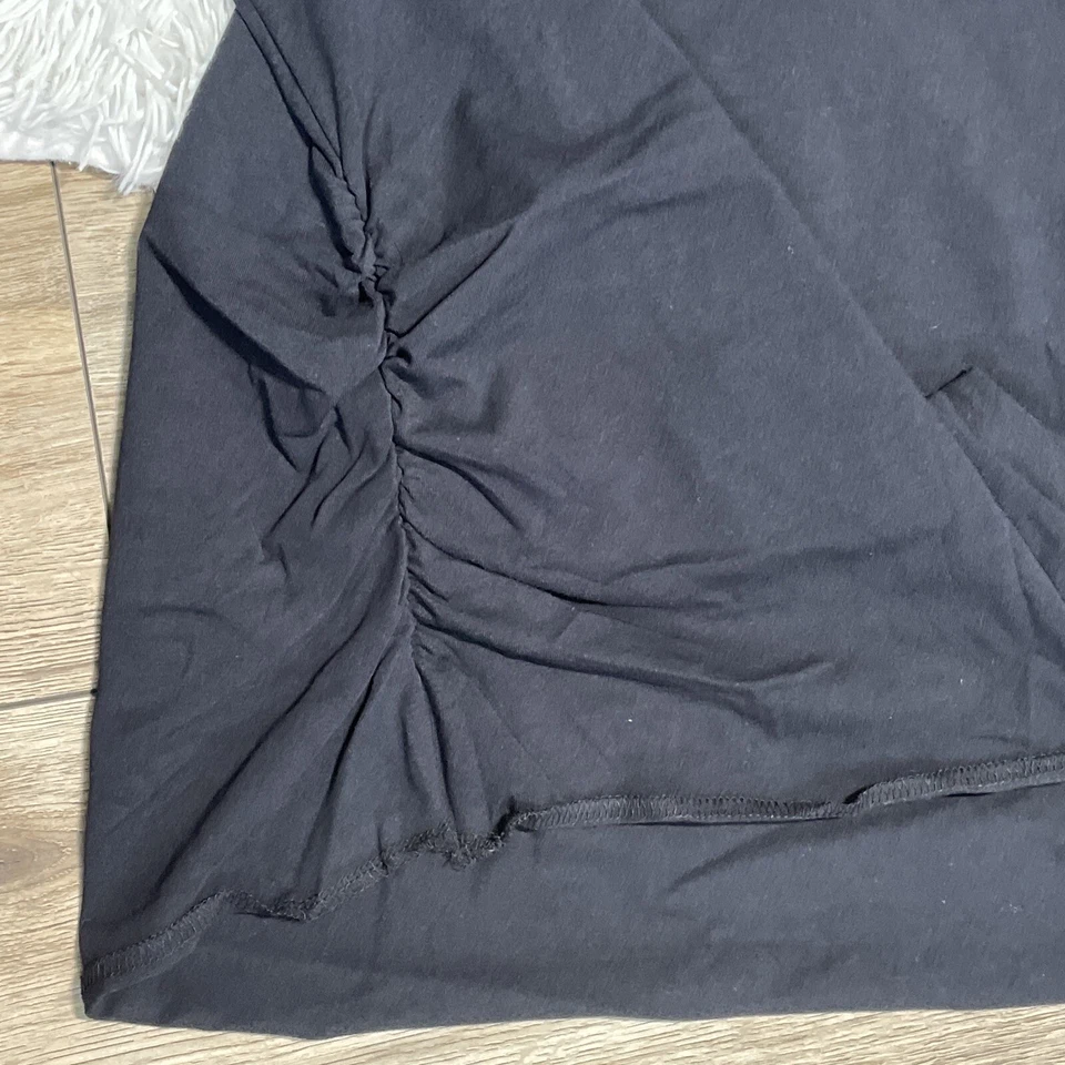 Nuevo top negro de aleación para mujer manga corta cuello barco talla 3X Foto 4 de 4