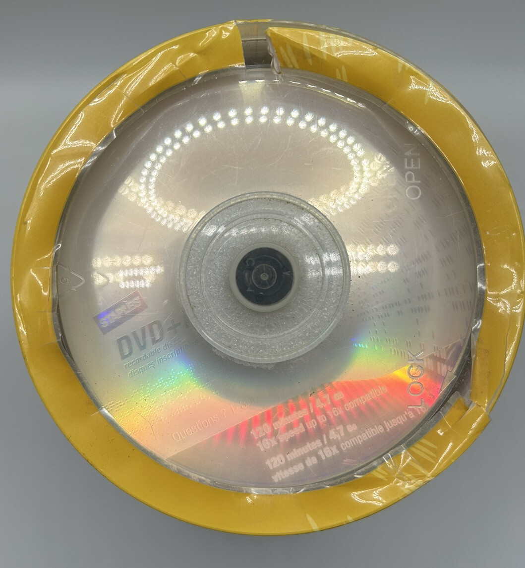 Staples DVD+R 4.7GB 120min 16X Recordable Blank Video Discs 100 Pack