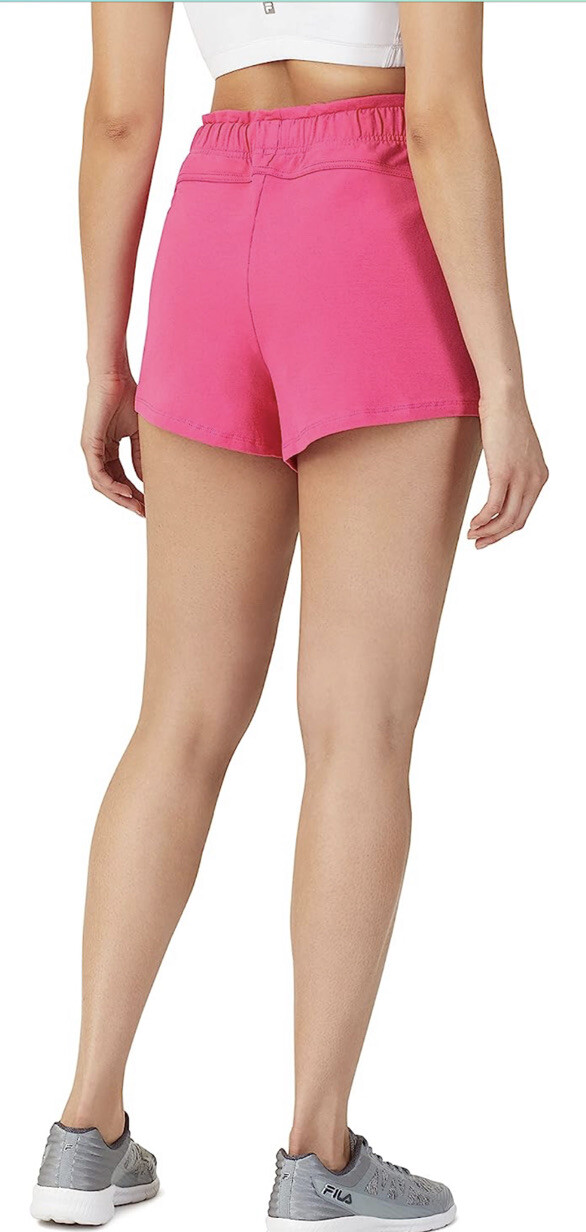 Fila XL Dare To Be Great Shorts Bright Pink French Terry Pockets New Raspberry