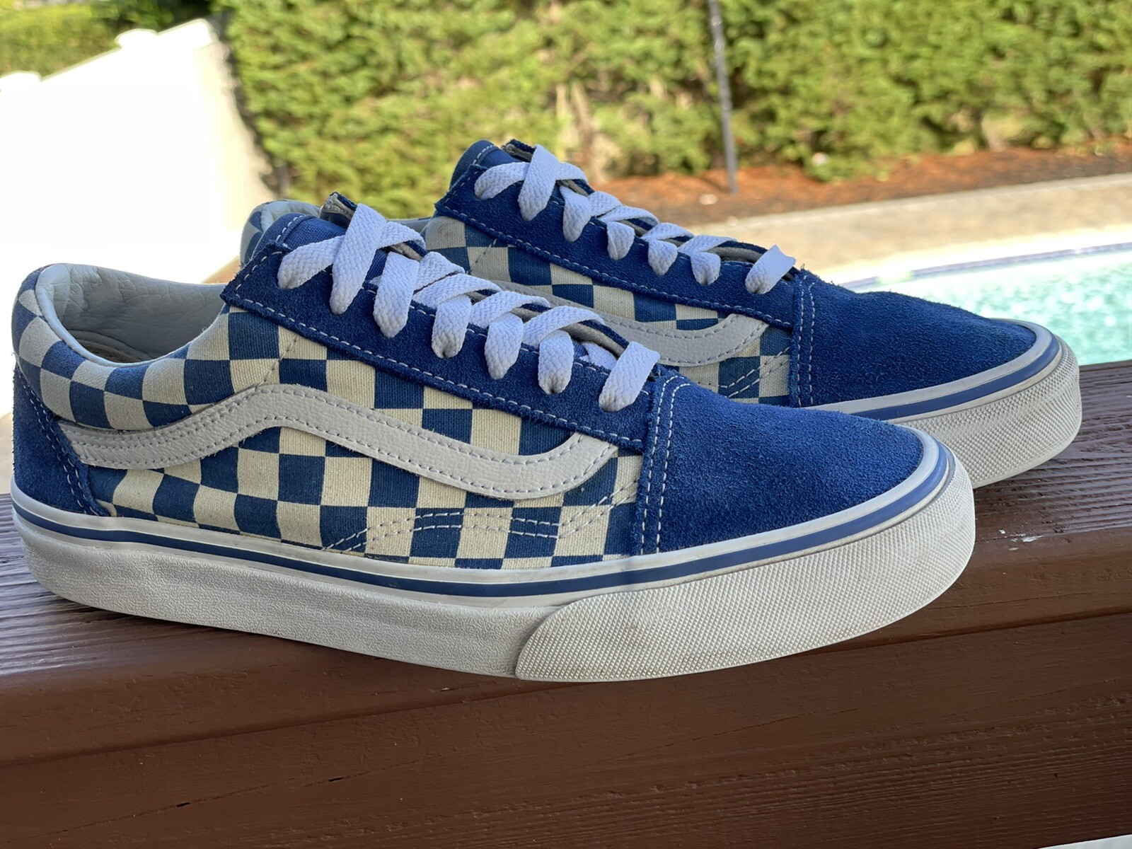 Checkered Skateboard Canvas Suede 