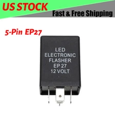 5-Pin EP27 FL27 LED Flasher Relay Fix For LED Turn Signal Lights Hyper Flash