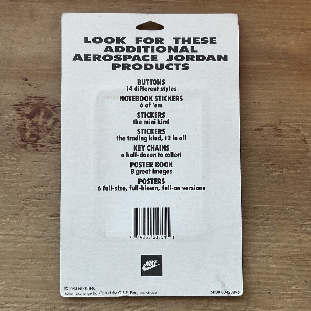 Nike Aerospace Trading Sticker Cards 6 Nike Air Jordan New