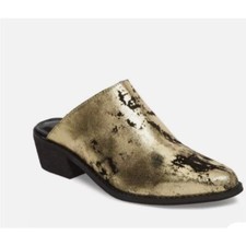 Very Volatile Los Angeles Moonstruck Gold Black Mules 8
