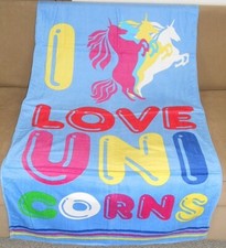New I Love Unicorns Beach Bath Pool Towel Girl Gift Unicorn Cute Colorful 30x60