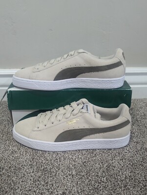 Size Men's Puma Suede Classic Whisper White/Burnt Olive Lace Up