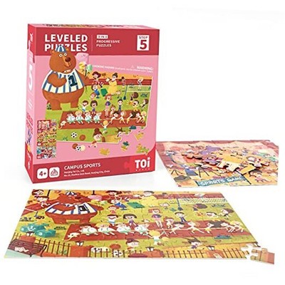  Leveled Puzzles for Kids Aged 4 and Up, Step 5 - Campus Sports Cognitive Story